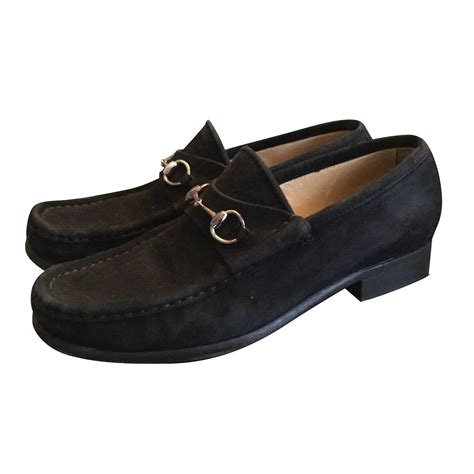 mens black suede gucci loafers|women's black gucci loafers.